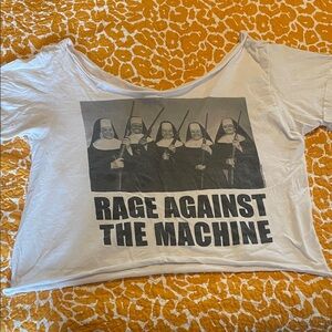 Cropped/ Cut Rage Against the Machine Nuns Tee